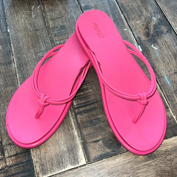 Olukai 'AKA Flip Flop Sandals Pink Plumeria Women’s Size 10 - Picture 1 of 6